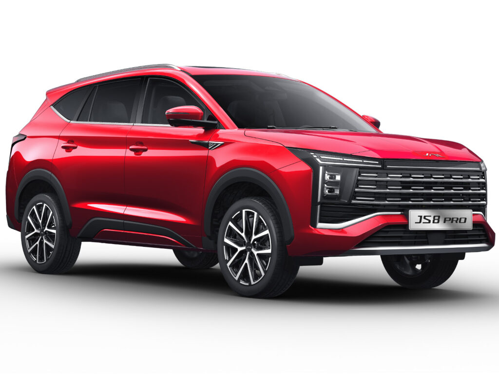 JAC JS8 PRO SUV, wersja 7 osobowa, czerwony