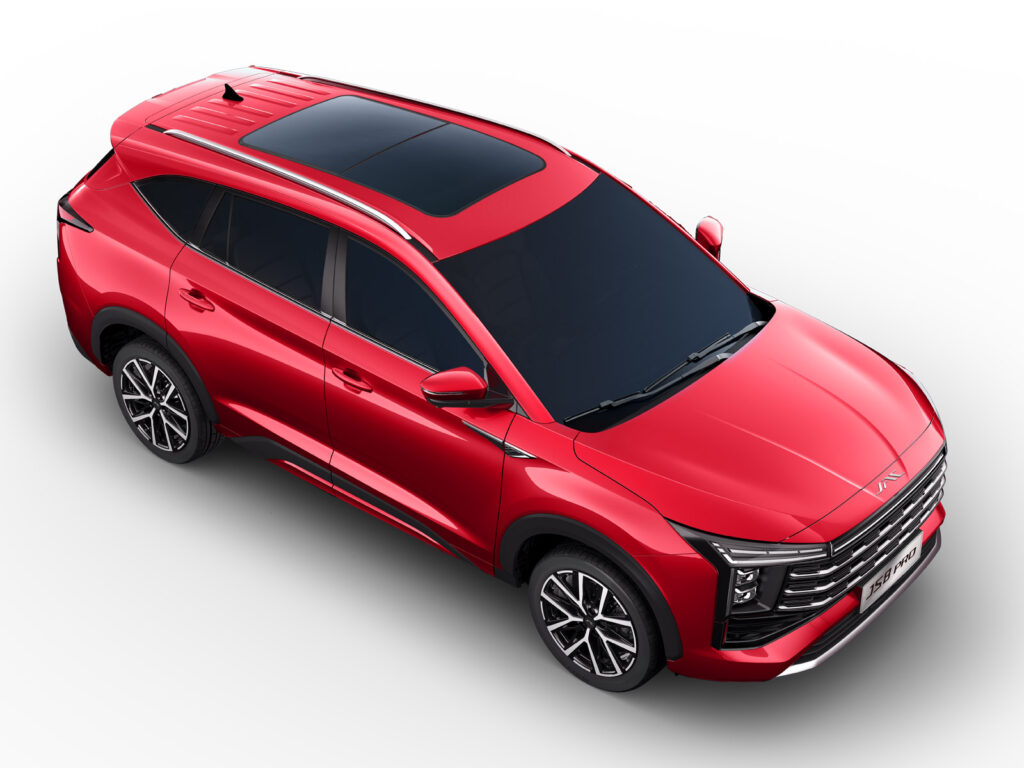 JAC JS8 PRO SUV, wersja 7 osobowa, czerwony